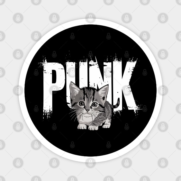 Punk Kitten Cute Vibes Rebel Attitude Magnet by Anticorporati